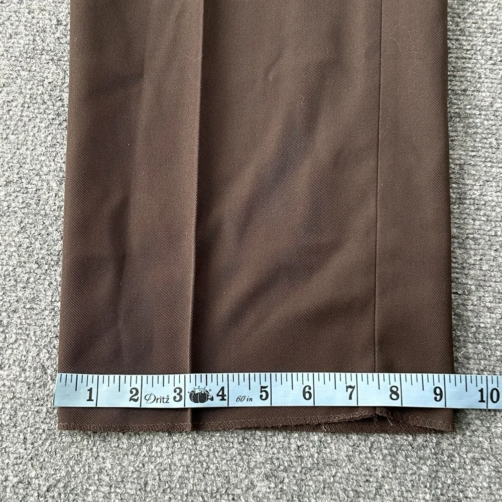 Blauer Pants Men 38 Chocolate Brown Side Pocket Rayon Cargo Uniform Unhemmed P15